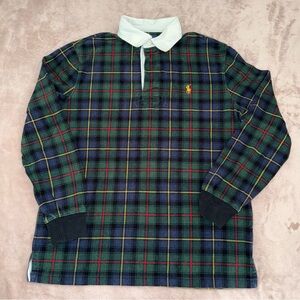 Polo Ralph Lauren tartan rugby collared long sleeve shirt classic fit size M